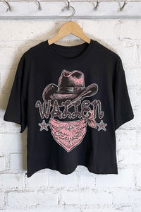 FINAL SALE Wallen Cowboy Tee-Black