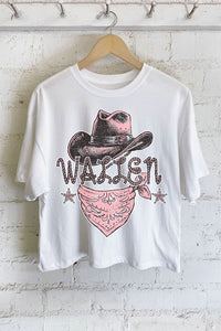 FINAL SALE Wallen Cowboy Tee-White