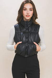 Malia Puffer Vest-Black