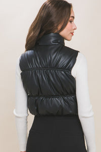 Malia Puffer Vest-Black