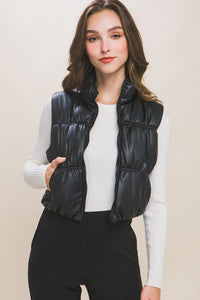 Malia Puffer Vest-Black