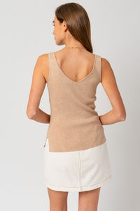 FINAL SALE Sandra Tank-Beige