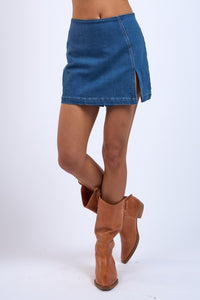 Millie Mini Skirt-Denim