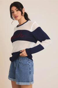 Beach Sweater-Navy