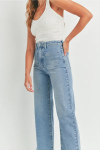 Misty Pocket Jeans-Light Wash