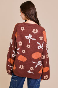 Leaf Sweater-Brown