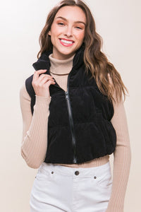 Pilar Puffer Vest-Black