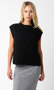 Molly Sweater Vest-Black