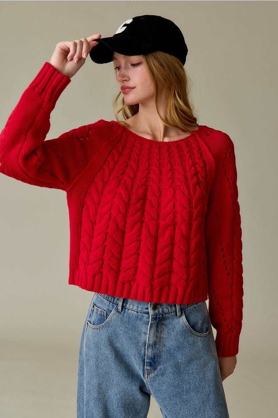 Mira Sweater-Red