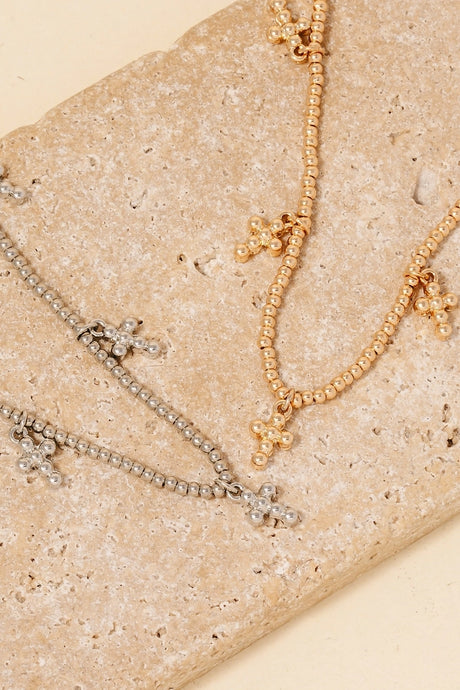 Mary Mini Cross Necklace