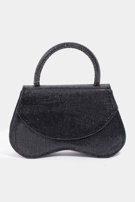 Pia Rhinestone Bag-Black