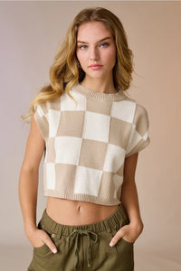 Hannah Colorblock Sweater-Taupe