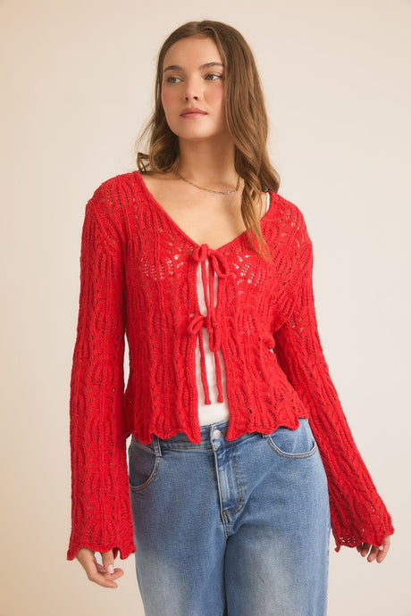 Meredith Cardigan-Red