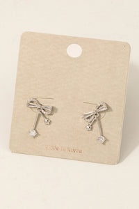 Berta Bow Studs-Silver