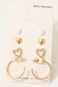 Heart Earrings Set