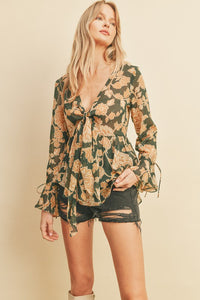 FINAL SALE Tiana Kimono Top-Pine