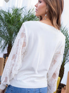 FINAL SALE Leila Top- Off White